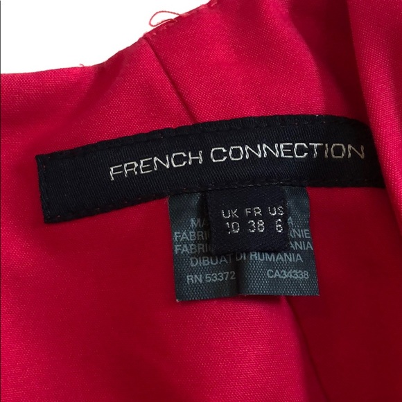 French Connection fuchsia structured bodice dress - Picture 3 of 4